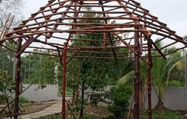 Thi công chòi lục giác gỗ mái lá – Bền đẹp, giá tốt nhất